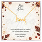 Mom Dear (Mom) - Scripted Love Necklace | Elegant Family Jewelry Gift for Her | Elyvie