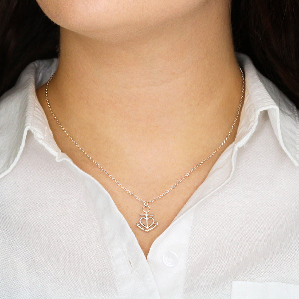 To My Brilliant Mom Happy Mother's Day To My Brilliant Mom Anchor Pendant Necklace