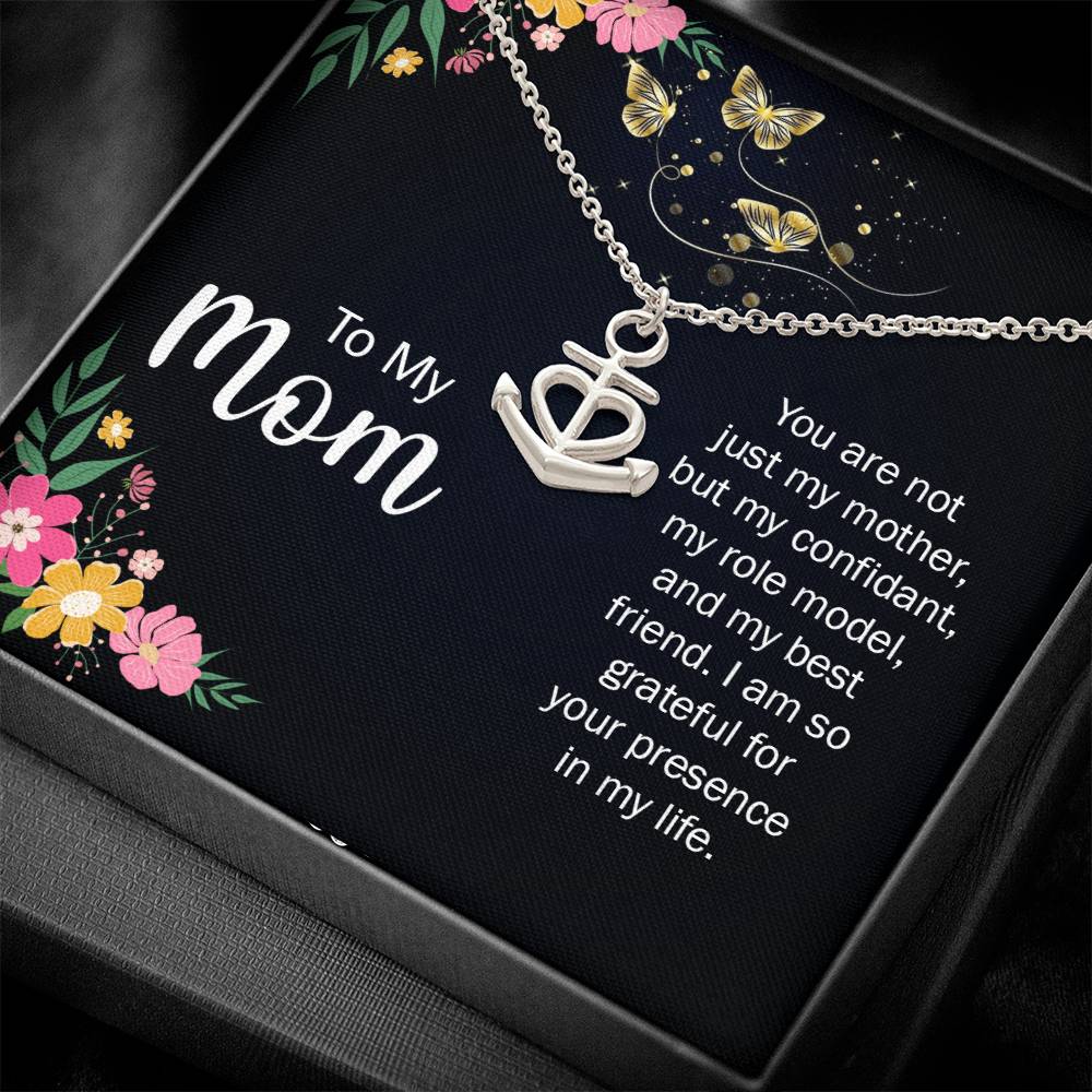 To My Mom You Are Not Just a Mother Anchor Pendant Necklace