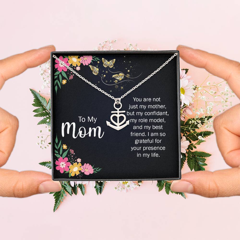 To My Mom You Are Not Just a Mother Anchor Pendant Necklace