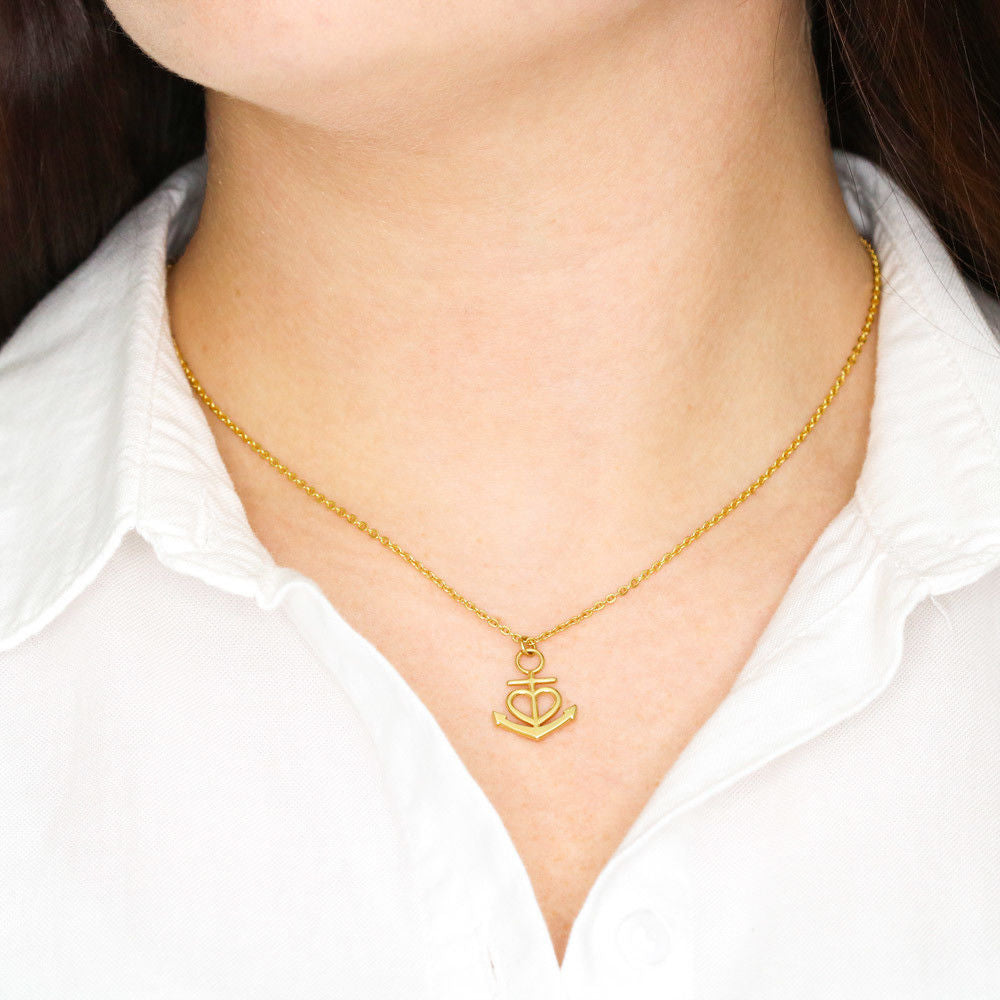Mom I know It's Not Easy For a Woman to Raise a Man And there No way I can Pay You Back Anchor Pendant Necklac