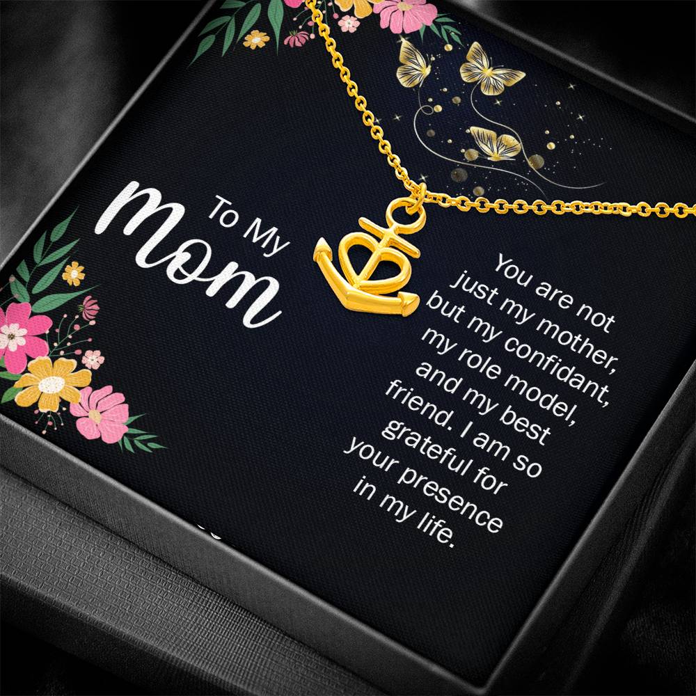 To My Mom You Are Not Just a Mother Anchor Pendant Necklace