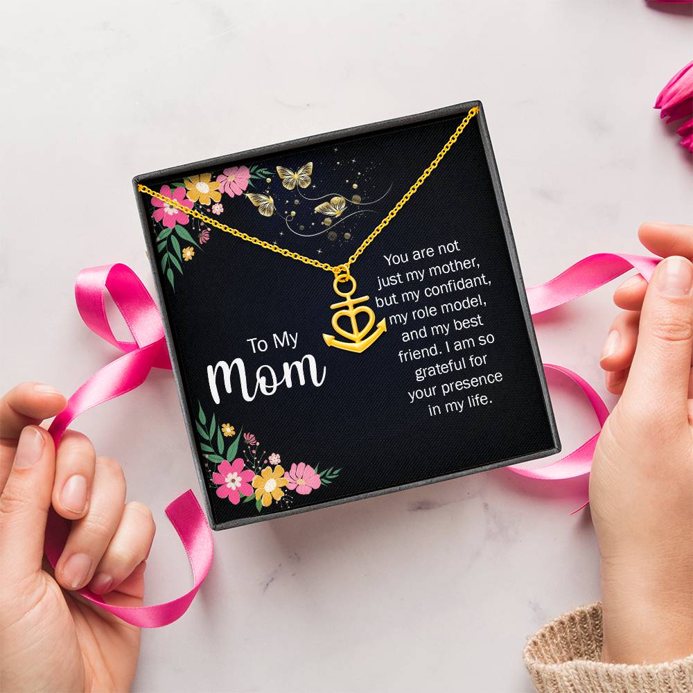 To My Mom You Are Not Just a Mother Anchor Pendant Necklace