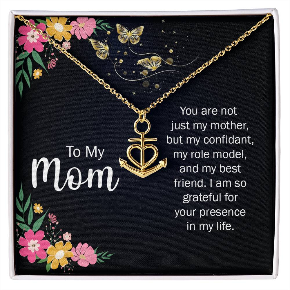 To My Mom You Are Not Just a Mother Anchor Pendant Necklace