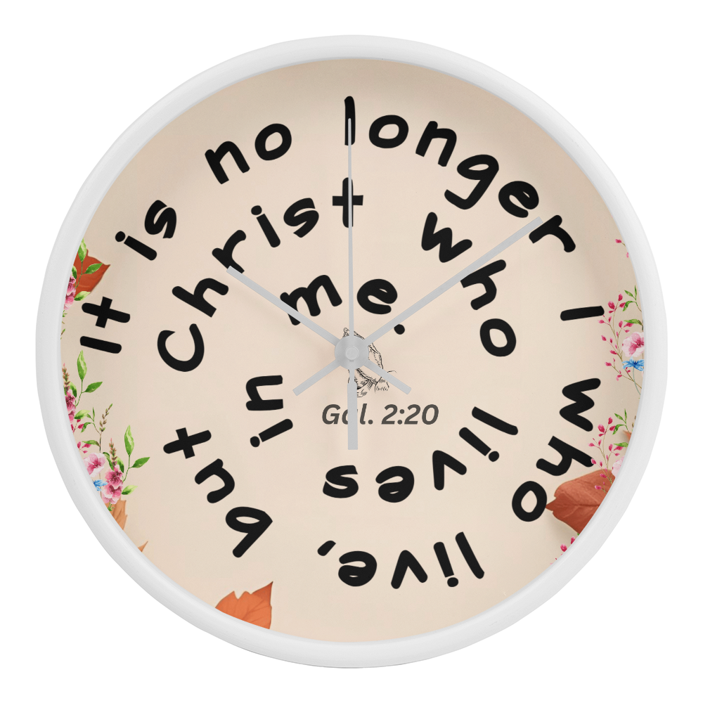 Galatians 2:20 Clock | Inspirational Christian Home Décor & Wall Art | Elyvie