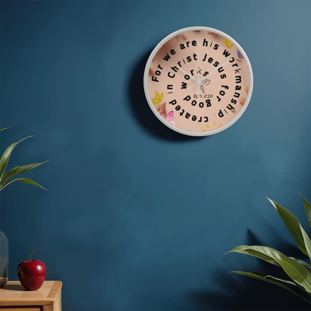 For We Are His Workmanship Clock | Inspirational Christian Home Décor | Elyvie
