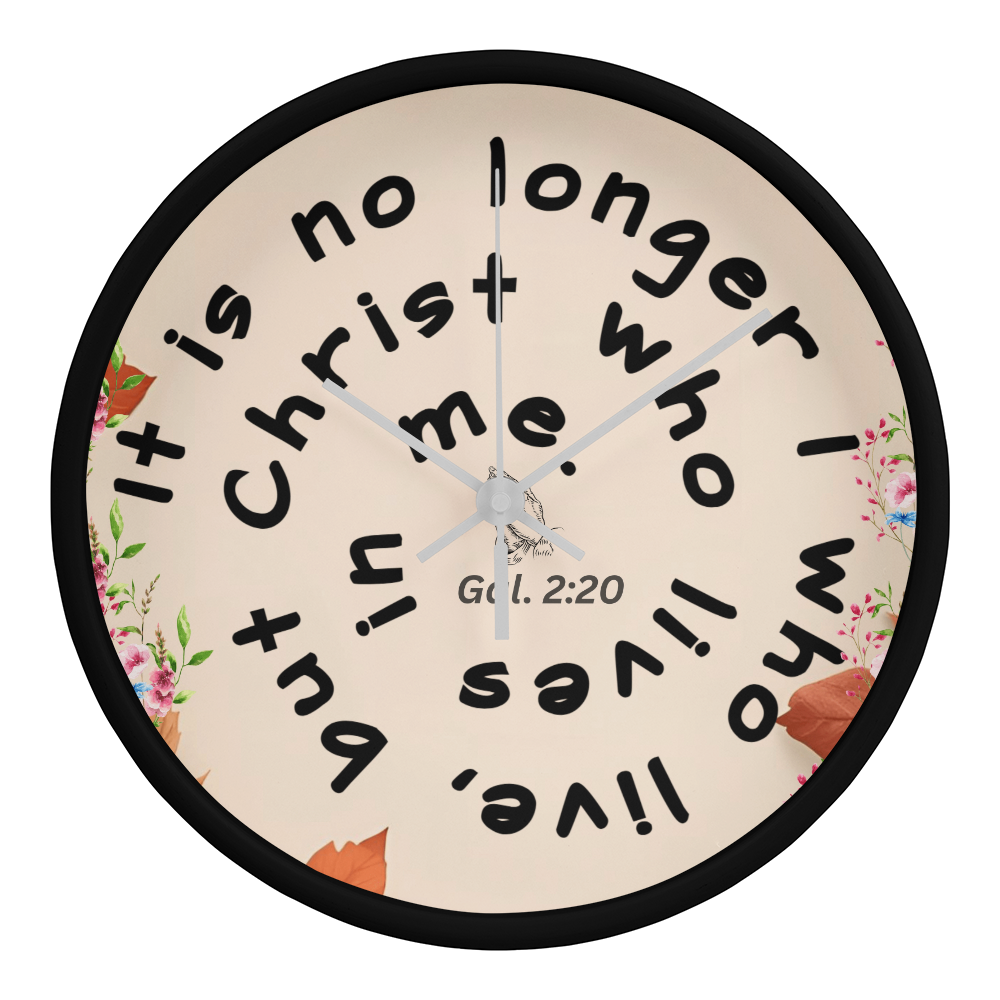 Galatians 2:20 Clock | Inspirational Christian Home Décor & Wall Art | Elyvie