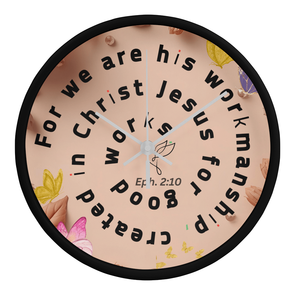 For We Are His Workmanship Clock | Inspirational Christian Home Décor | Elyvie