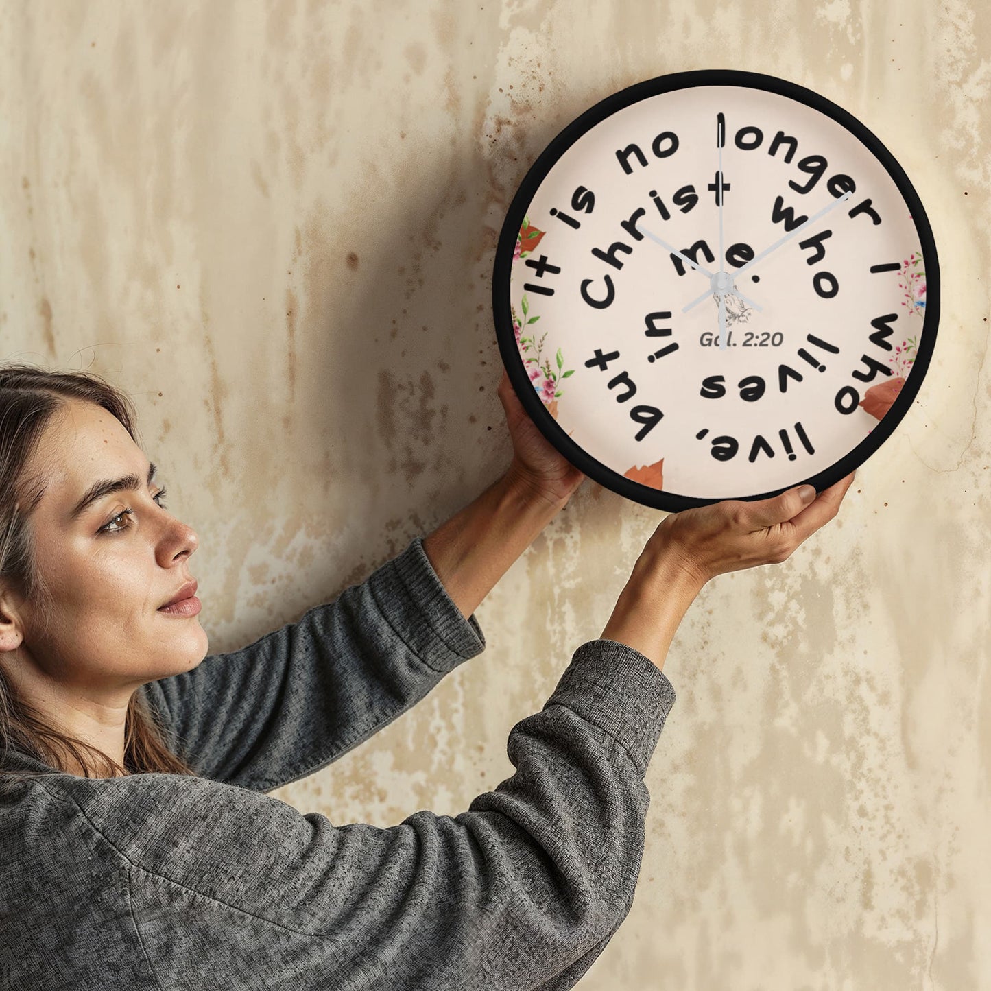 Galatians 2:20 Clock | Inspirational Christian Home Décor & Wall Art | Elyvie