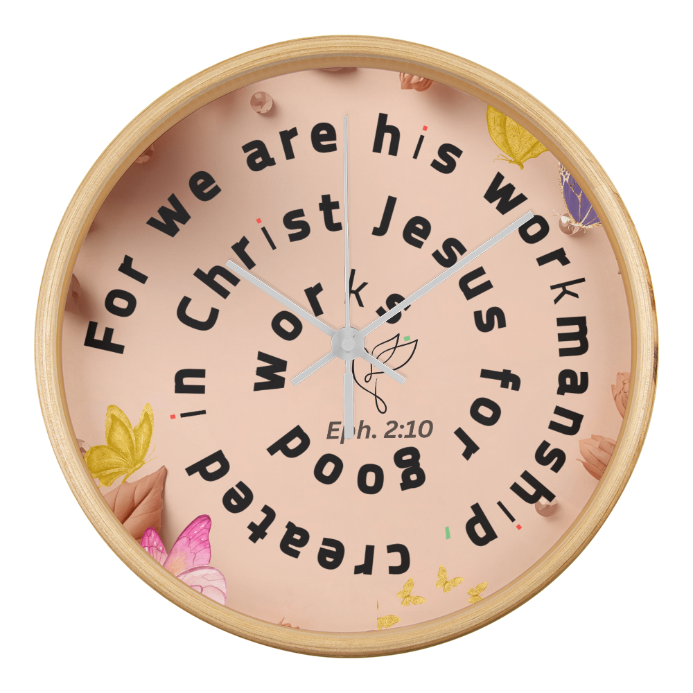 For We Are His Workmanship Clock | Inspirational Christian Home Décor | Elyvie