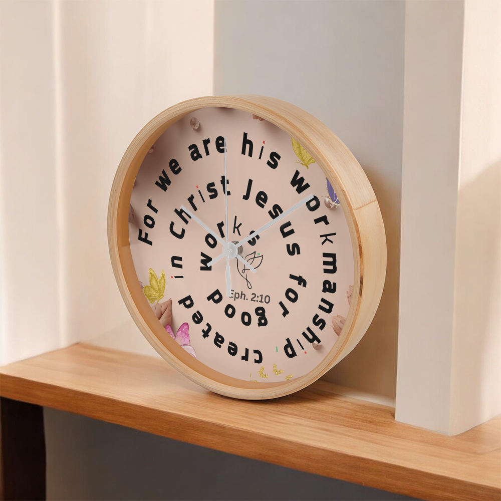 For We Are His Workmanship Clock | Inspirational Christian Home Décor | Elyvie