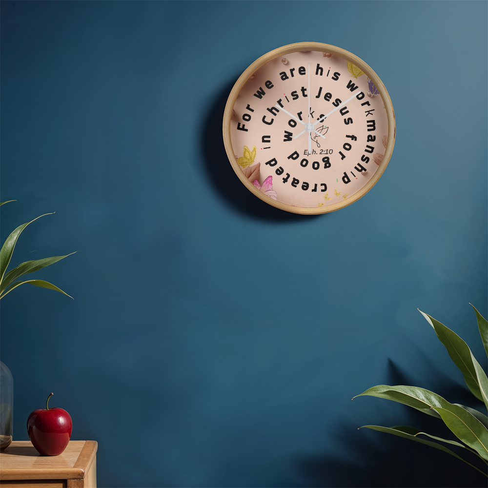 For We Are His Workmanship Clock | Inspirational Christian Home Décor | Elyvie