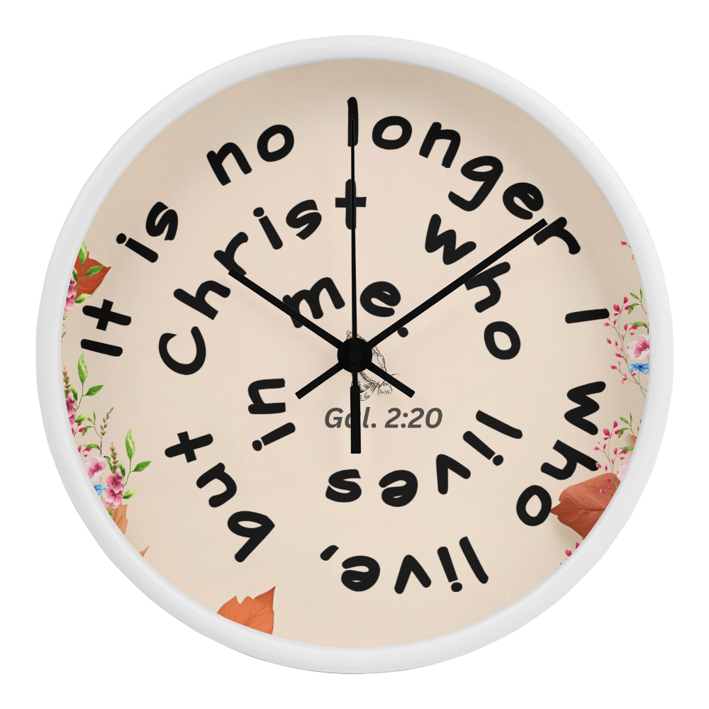 Galatians 2:20 Clock | Inspirational Christian Home Décor & Wall Art | Elyvie