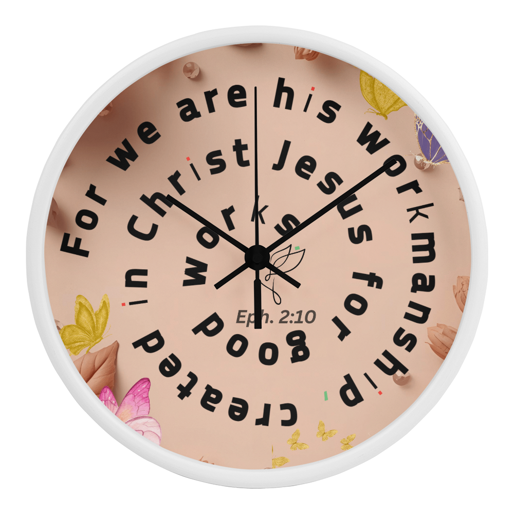 For We Are His Workmanship Clock | Inspirational Christian Home Décor | Elyvie