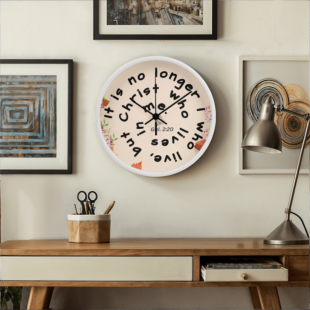 Galatians 2:20 Clock | Inspirational Christian Home Décor & Wall Art | Elyvie