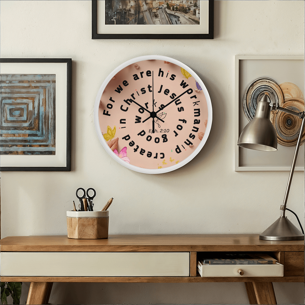 For We Are His Workmanship Clock | Inspirational Christian Home Décor | Elyvie