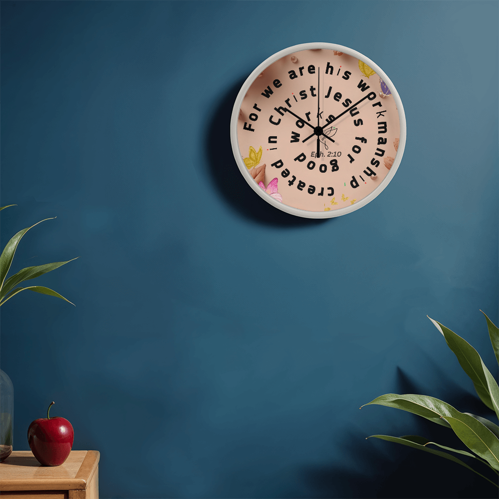 For We Are His Workmanship Clock | Inspirational Christian Home Décor | Elyvie