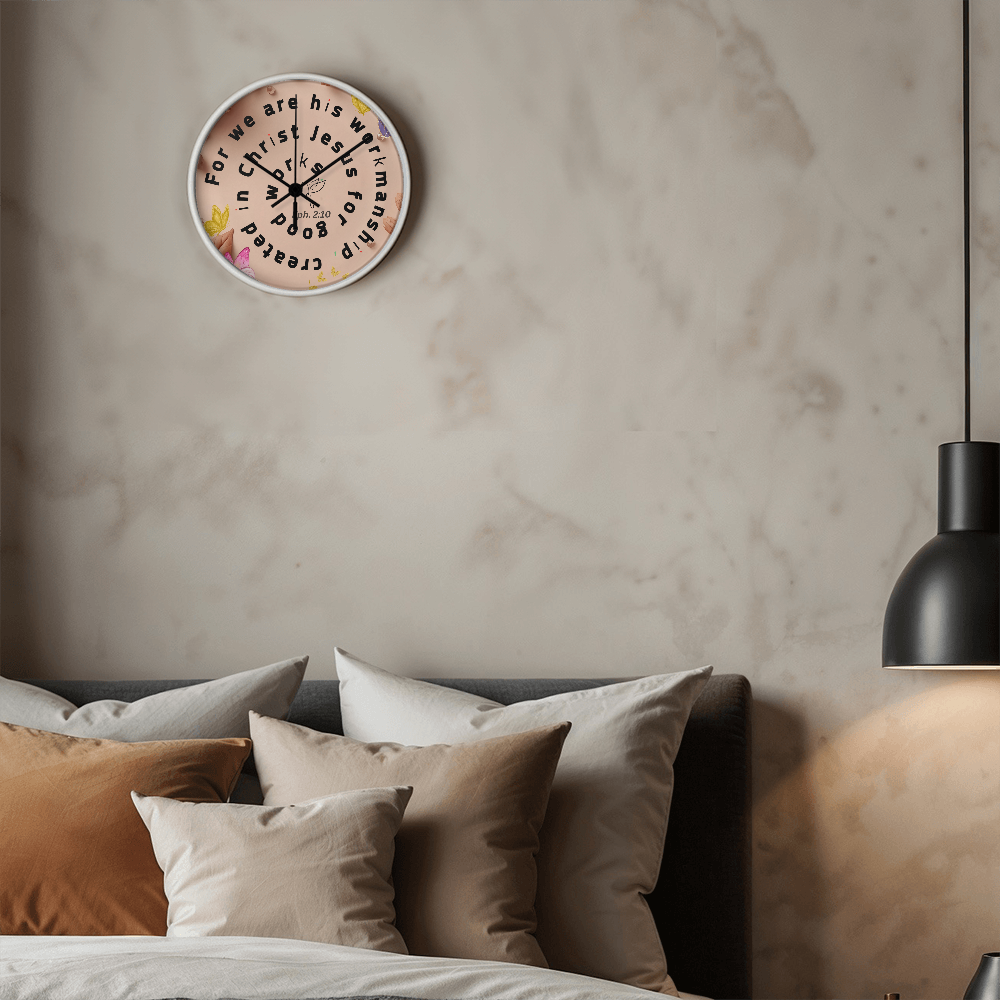 For We Are His Workmanship Clock | Inspirational Christian Home Décor | Elyvie