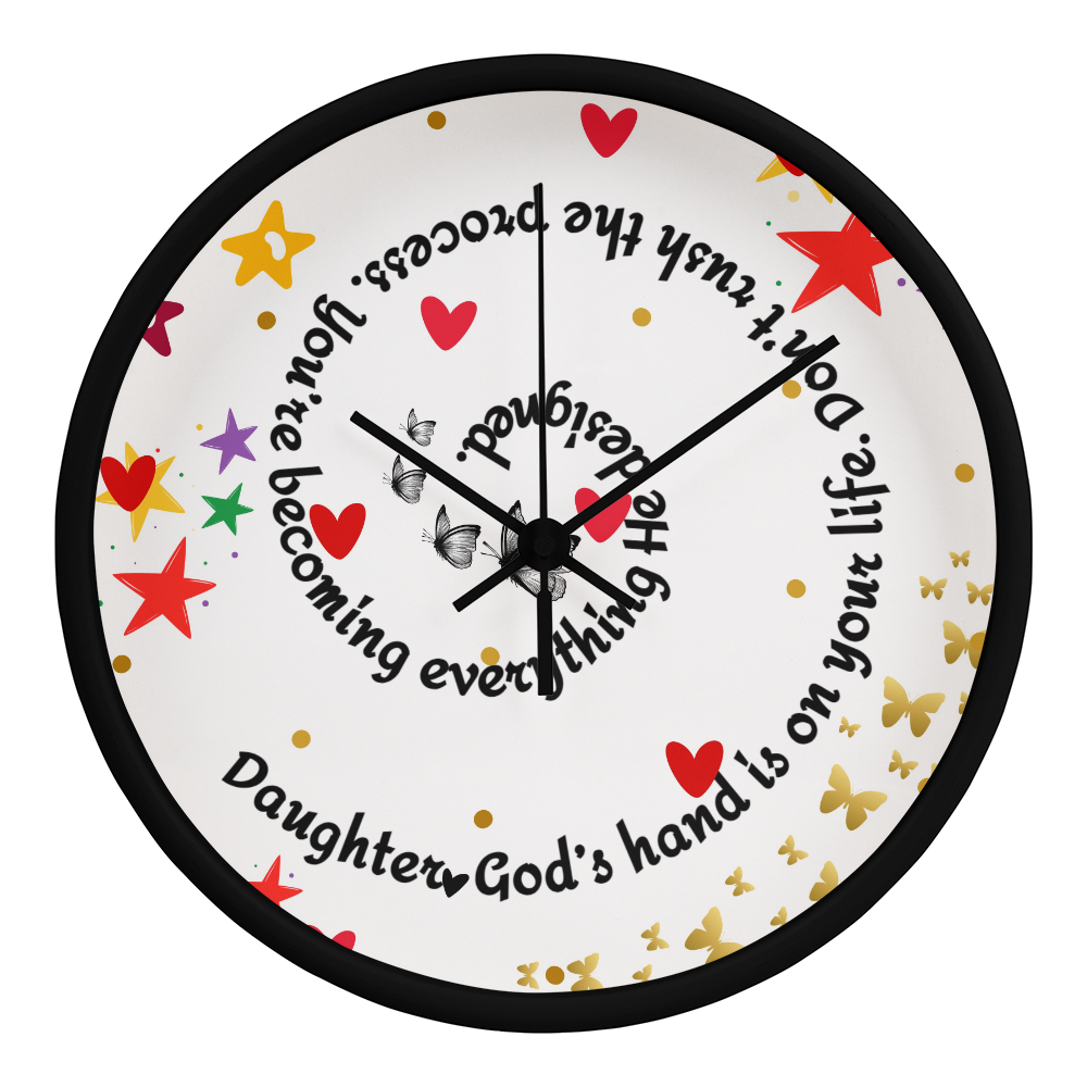 Star & Heart Celebration Clock | Inspirational Home Décor To My Daughter | Elyvie