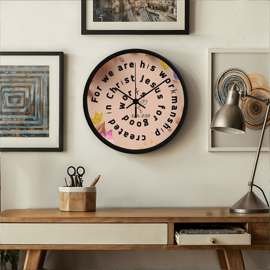 For We Are His Workmanship Clock | Inspirational Christian Home Décor | Elyvie