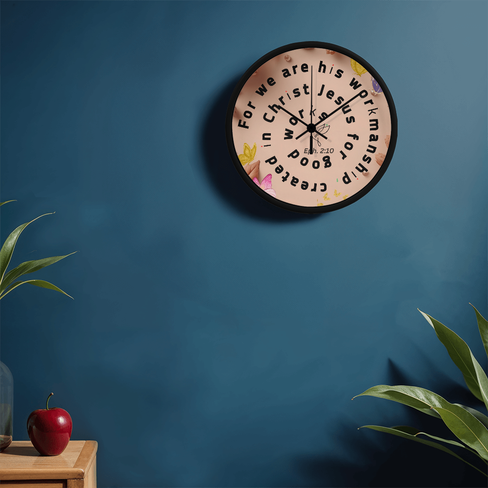 For We Are His Workmanship Clock | Inspirational Christian Home Décor | Elyvie