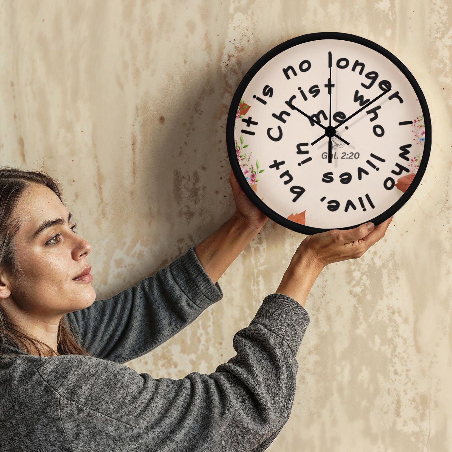 Galatians 2:20 Clock | Inspirational Christian Home Décor & Wall Art | Elyvie