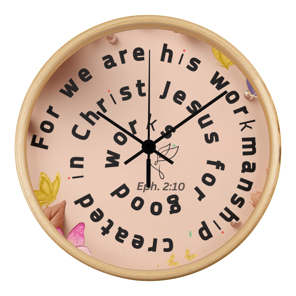 For We Are His Workmanship Clock | Inspirational Christian Home Décor | Elyvie