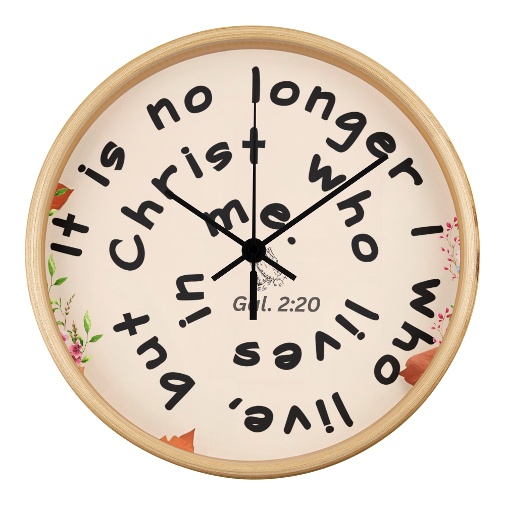 Galatians 2:20 Clock | Inspirational Christian Home Décor & Wall Art | Elyvie
