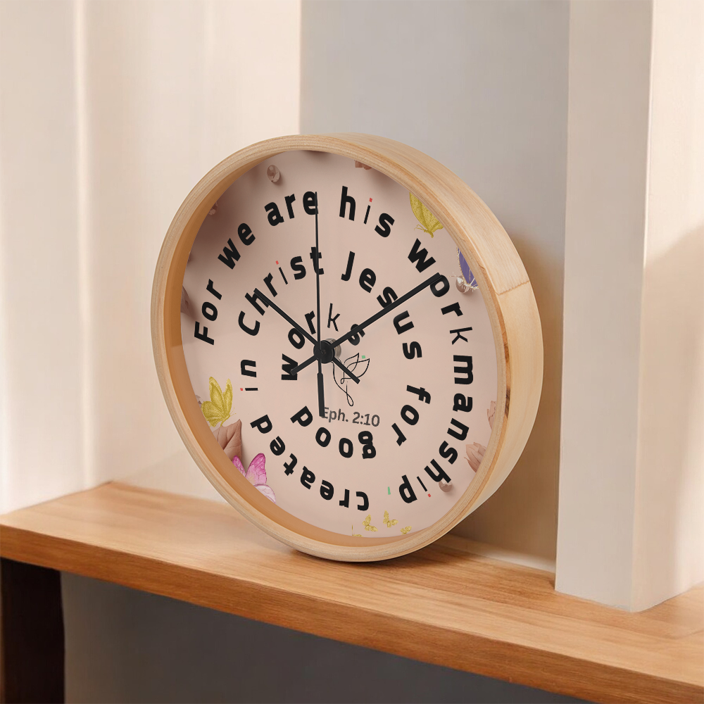 For We Are His Workmanship Clock | Inspirational Christian Home Décor | Elyvie