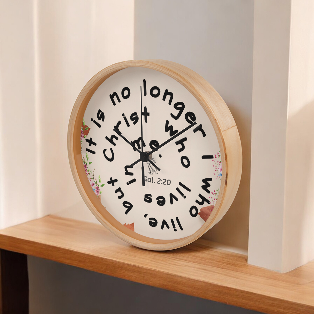Galatians 2:20 Clock | Inspirational Christian Home Décor & Wall Art | Elyvie