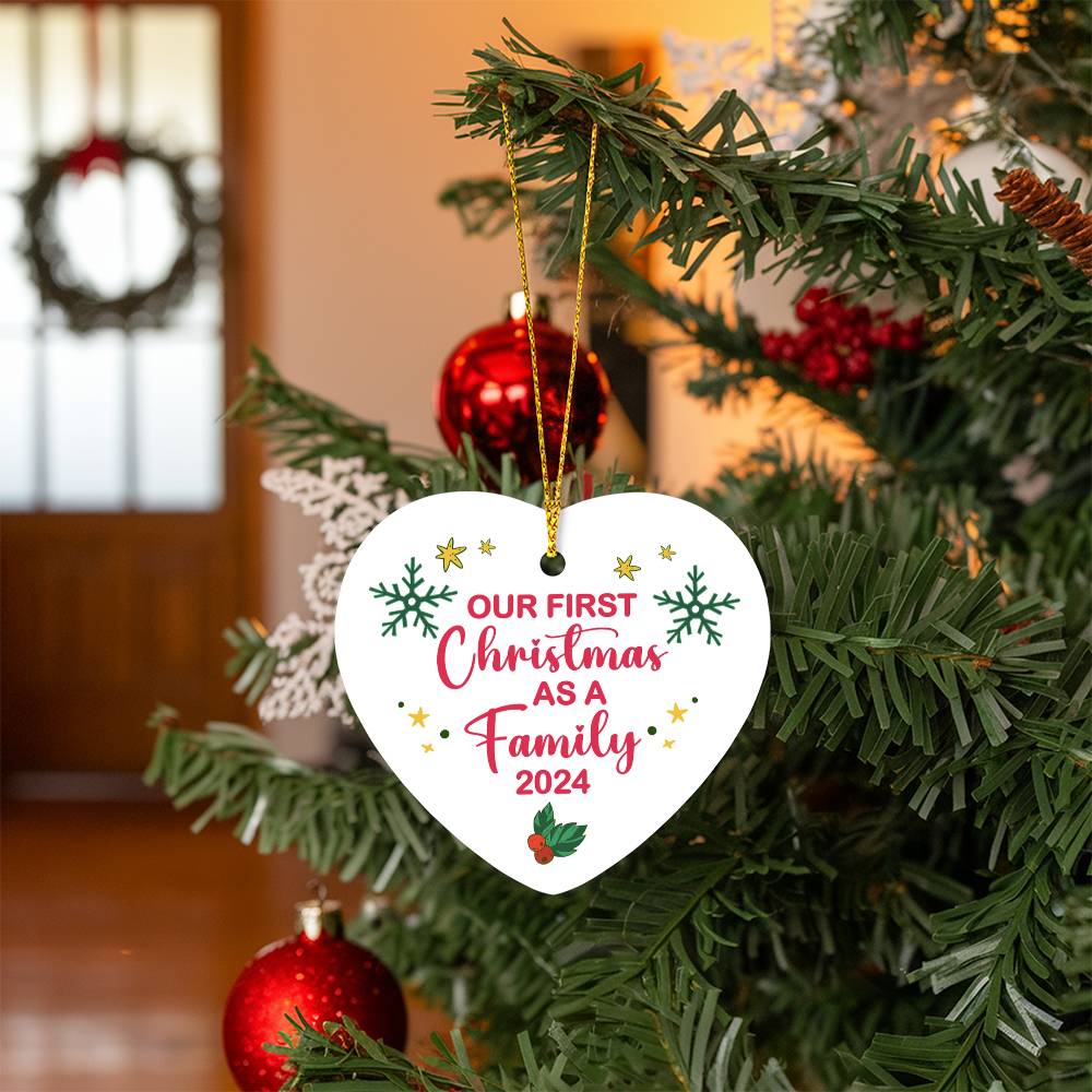 Heart Ornament - Our first christmas as a family