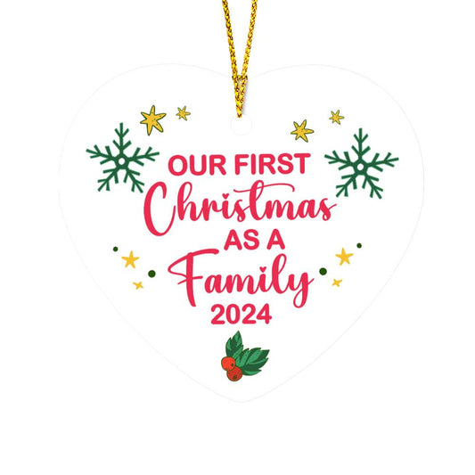 Heart Ornament - Our first christmas as a family