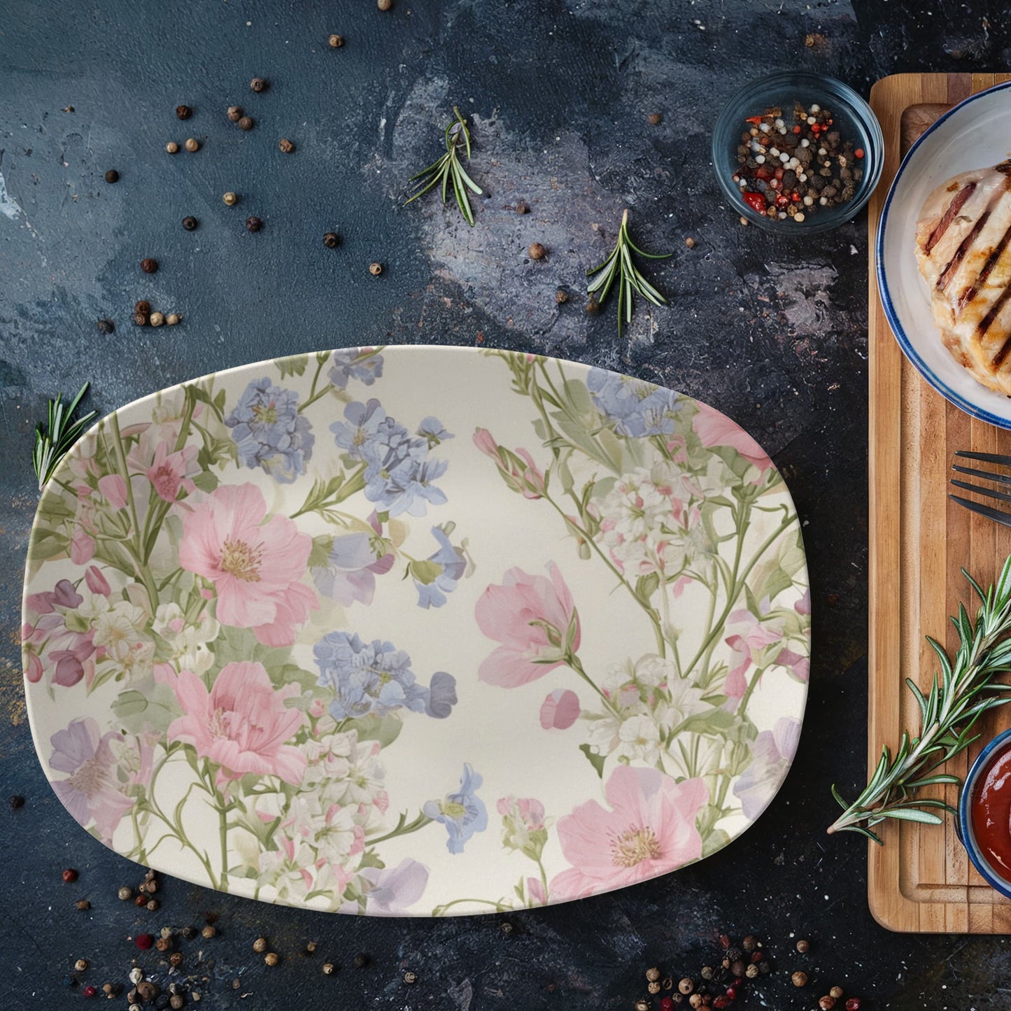 Mom Beautiful Garden 10”x14” Platter