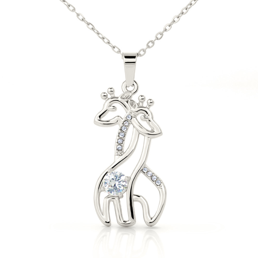 Mom I Am Greatful For All That You Do Giraffe Necklace