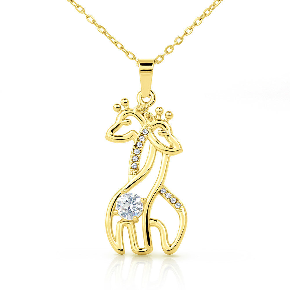 Mom I Am Greatful For All That You Do Giraffe Necklace