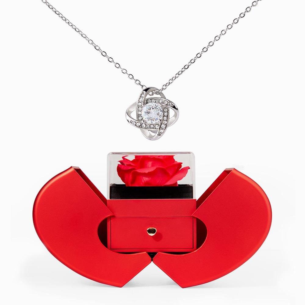Love Knot – Family Jewelry Gift with Red Heart Rose Box | Elyvie