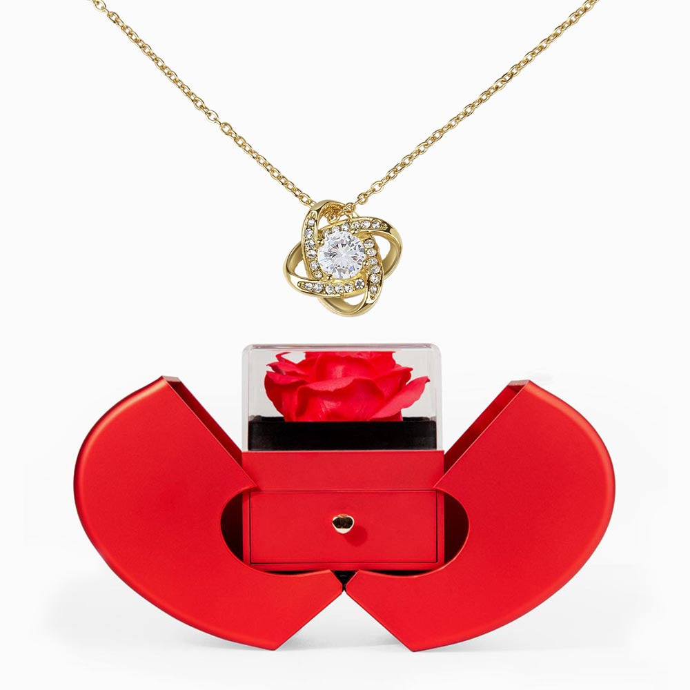 Love Knot – Family Jewelry Gift with Red Heart Rose Box | Elyvie