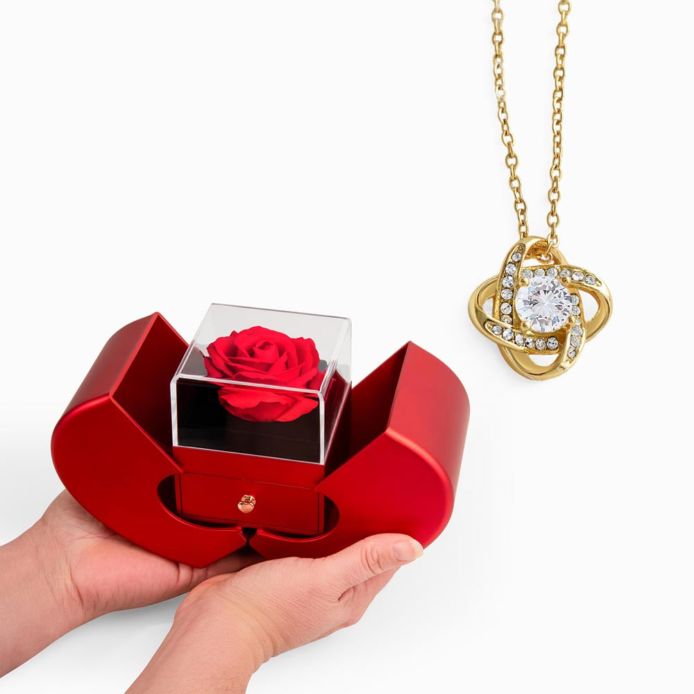 Love Knot – Family Jewelry Gift with Red Heart Rose Box | Elyvie